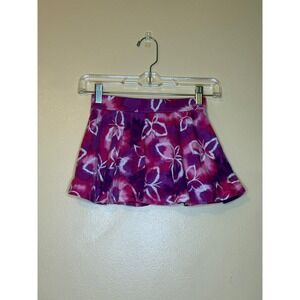 Children's Place Girls Purple Pink Butterfly Print Athletic Skort Size 6/7